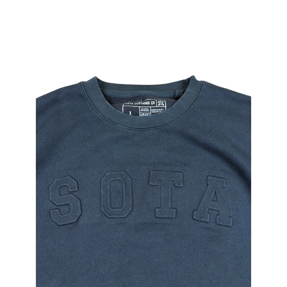 Sota Clothing Co. women's STARBOARD CREWNECK Large Black Crewneck Sweatshirt